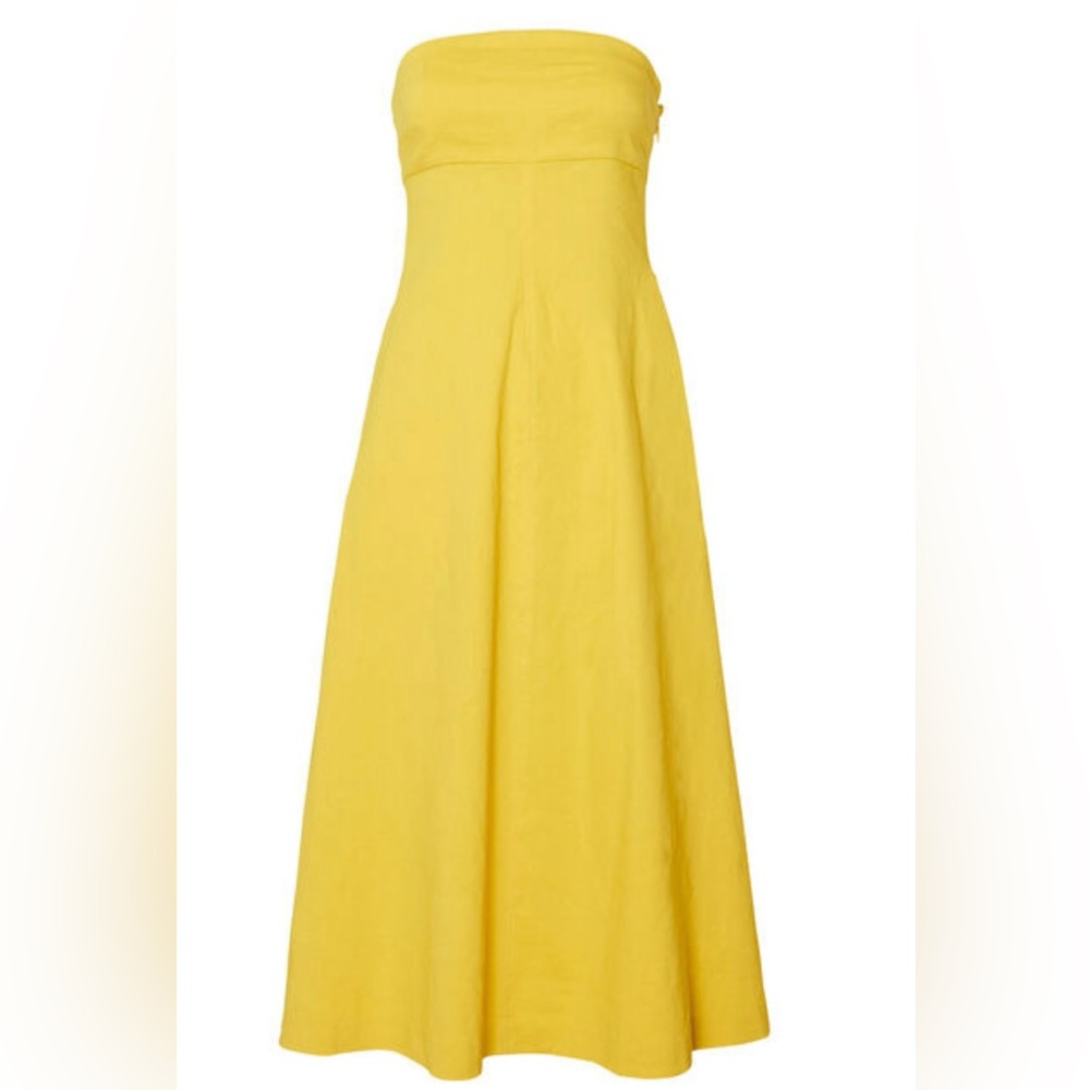 NWT A.L.C. Strapless Yellow Ellis Dress Size 6